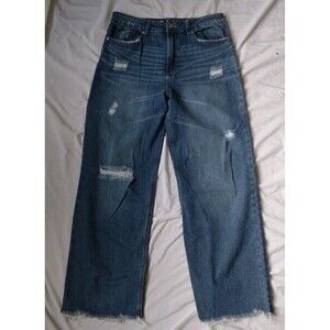 Peace Love Eco By Rewash Super High Rise Distressed Jeans Straight Size 11/30